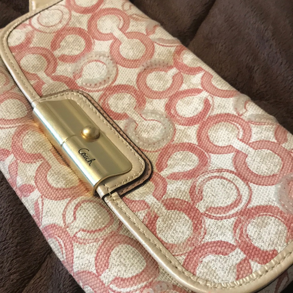 Pink Coach Wristlet